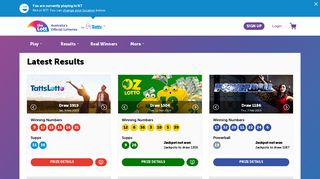 Latest Lotto Results | Australia's Official Lotteries | the Lott