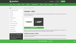 SA TAB - Tattsbet / UBET - Punters.com.au