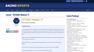 TATTSBET Website ?? Blog - Racing And Sports