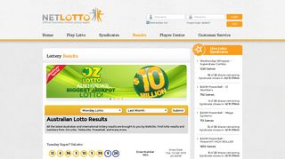 Oz Lotto, Tattslotto & More Australian Lotto Results | Netlotto