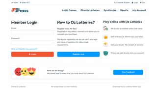 Login to Your Account | Oz Lotteries