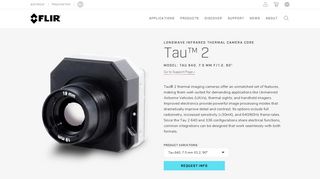 Tau 2 Longwave Infrared Thermal Camera Core | FLIR Systems