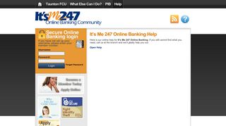 It's Me 247 Online Banking Help | Taunton FCU