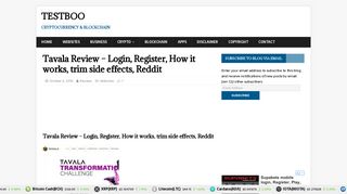 Tavala Review - Login, Register, How it works, trim side effects, Reddit
