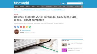 Best tax program 2018: TurboTax, TaxSlayer, H&R Block, TaxAct ...