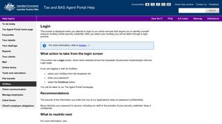 Login | Tax Agent Portal Help