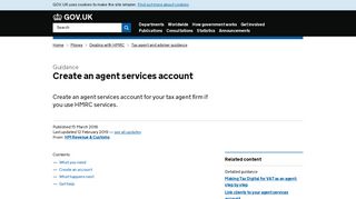Get an HMRC agent services account - GOV.UK