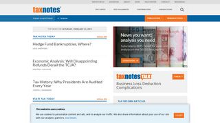 Articles on Tax, Recent Tax News - Tax Notes - Tax Analysts