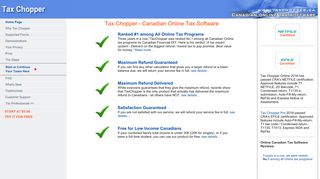 Tax Chopper - Canadian Tax Software | Online Tax Software | CuteTax