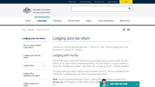 Lodging your tax return | Australian Taxation Office