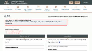 Express Login - California Department of Tax and Fee Administration ...