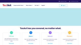 File Your 2018 Taxes For Free With Tax Software From TaxAct