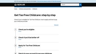 Get Tax-Free Childcare: step by step - GOV.UK