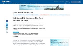 Is it possible to create tax-free income for life? - CNBC.com