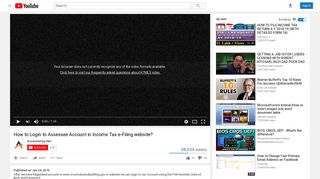 How to Login to Assessee Account in Income Tax e-Filing website ...