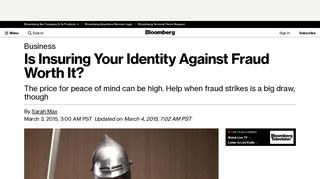 Is Insuring Your Identity Against Fraud Worth It? - Bloomberg
