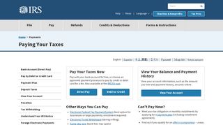 Payments | Internal Revenue Service - IRS.gov