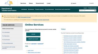 Online Services - Department of Taxation and Finance - NY.gov