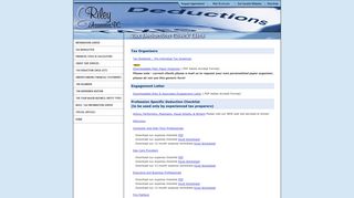 Tax Deduction Check List - Riley & Associates