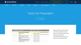 Yearly Tax Preparation | Smartsheet