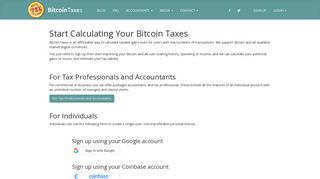 Bitcoin.Tax :: Sign up