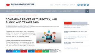 Comparing Prices Of TurboTax, H&R Block, and TaxAct 2019