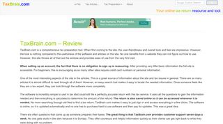 TaxBrain Review - TaxBraix