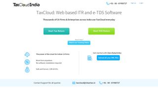 I-T Return and e-TDS Return Software: TaxCloud India | Web-based ...