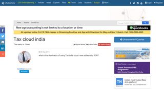Tax cloud india - CAclubindia