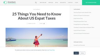 25 Things You Need to Know About US Expat Taxes