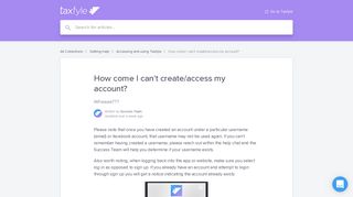 How come I can't create/access my account? | Taxfyle Help Center