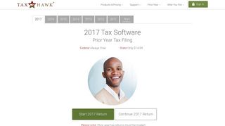 Prior Year Tax Return Software | File Previous Year Taxes ... - TaxHawk