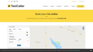 Booking | Taxi Dispatch Software | TaxiCaller