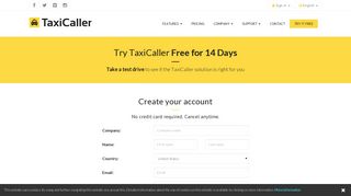 Free Sign up | Taxi Dispatch Software | TaxiCaller