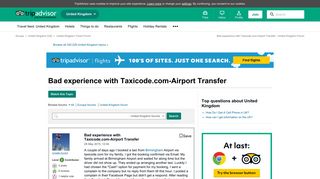 Bad experience with Taxicode.com-Airport Transfer - United Kingdom ...