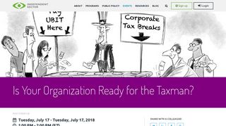 Is Your Organization Ready for the Taxman? — Independent Sector