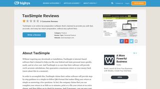 TaxSimple Reviews - Is it a Scam or Legit? - HighYa