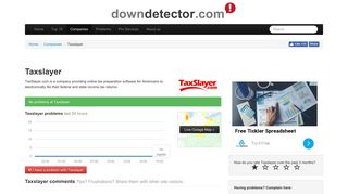 Taxslayer down? Current outages and problems. | Downdetector