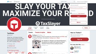 TaxSlayer (@TaxSlayer) | Twitter