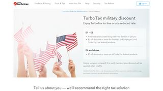 TurboTax® Free Military Taxes & Tax Preparation, Tax Filing for Active ...