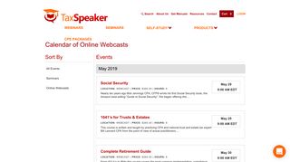 Online Webcast Tax Seminars | TaxSpeaker