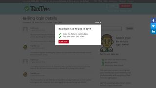 eFiling login details | TaxTim SA