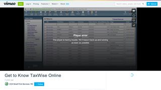 Get to Know TaxWise Online on Vimeo
