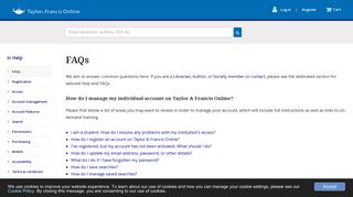 FAQs - Taylor & Francis Online