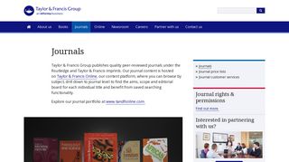 Journals - Taylor & Francis Group