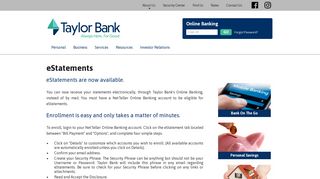 eStatements | Calvin Taylor Bank