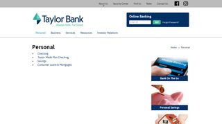 Personal | Calvin Taylor Bank