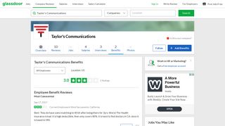 Taylor's Communications Employee Benefits and Perks | Glassdoor