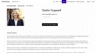 Taylor Nygaard, Real Estate Agent in New York City - Compass