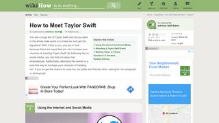 3 Ways to Meet Taylor Swift - wikiHow